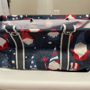 Thirty-One Red, White, and Blue Gnome tote